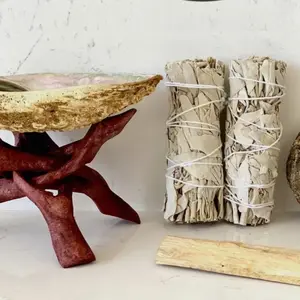 Abalone shell smudge set