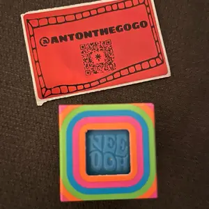 Nee Doh Cool Cube Squish Teenie blue