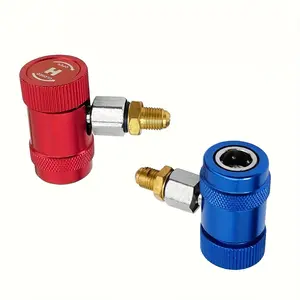 R1234yf Quick Couplers Adapters, High-Low Quick Coupler AC car Air Conditioner Refrigeration Manifold Gauge Hose Connector, AC Hose Fitting Connectors, HP LP R1234yf Connector.