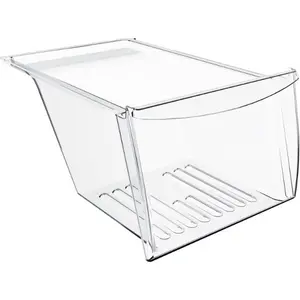 HECASA 240337103 240337102 Refrigerator Crisper Drawer Pan Replacement For 240337105 240337107 240337108 240337109 Refrigerator Pan Shelf Replacement only Plastic Clear High Quality Door Storage