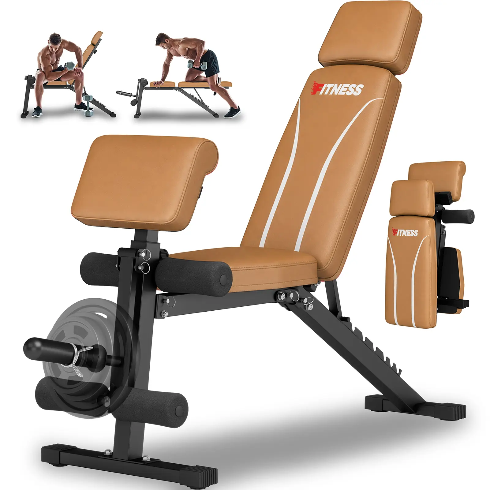 Adjustable Weight Bench,Workout Bench Press for Home Gym, Foldable Incline Decline Sit up Exercise Bench for Full Body Strength Training
