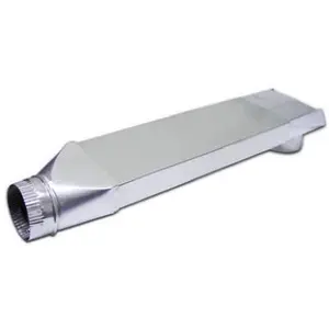 212 MAIN Lambro 3008 Tite Fit Aluminum Straight Dryer Venting Duct, Rectangular Transition Fitting, Ventilation Ducting