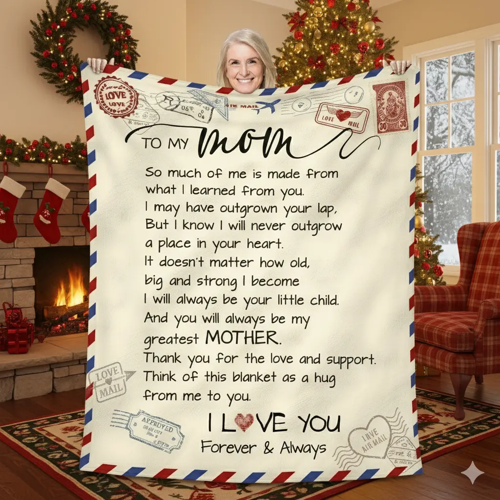 Fleece Throw Blanket 60x80 – Heartfelt Gift for Mom from Daughter, Son, Bonus Mom, Mother-in-Law | Inspirational Blanket for Women | Perfect Birthday Gift, Christmas Gift, Xmas Gift, Mother’s Day