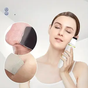 Skin Scrubber, Skin Scraper, Pore Cleanser with 4 Modes, Blackhead Removal, Skin Care Tool, Portable Beauty Tool for Deep Facial Cleansing, USB Chargeable, Button Cell Battery Included