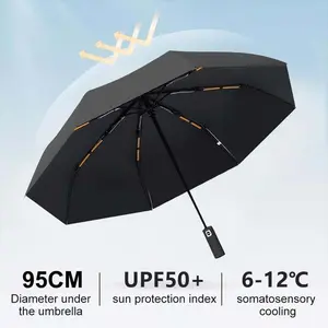umbrella，Double-Keel Portable Windproof Rainproof Umbrella - Wisteria Flower & Solar System Designs,24-Bone Fully Automatic Black Coating Sunscreen Umbrella, Couple's Double Umbrella，Essential Home Supply for Daily Commute