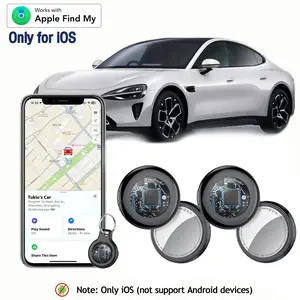 [Flash Deals] Tukio Tx02 GPS Tracker (iOS Only) Lucid tag for Cars & Pets - Mini Clear Design, Weatherproof Case, Anti-Lost Device, Works with Apple Find My (iOS Only), No Monthly Fees, IP67 Waterproof, Replaceable Battery Remote Bluetooth Protection