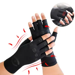 Finger Joint Compression Gloves - Half Finger Wrist Support for Pain Relief, Carpal Tunnel & Arthritis, Ideal for Typing, Gaming and Motorcycling