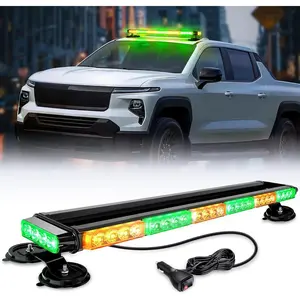 Nilight 29.5" Roof Top Strobe Lights 56LED Hazard Light  Safety Warning LED Flashing Light Bar Magnetic Mount 12V 24V Cars Trucks Tractors Snow Plows Construction Automotive  dealsforyoudays