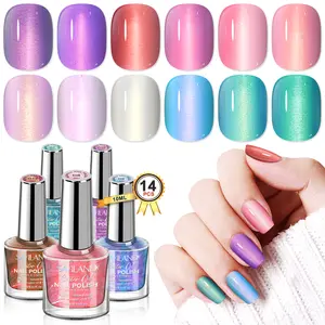 SAVILAND Aurora Nail Polish Set – 12 Shimmer & Holographic Shades (Glossy, Pearl, Duochrome) | Quick-Dry Non-Gel Formula with Base & Top Coat | Perfect for Salon & DIY Manicures, Pedicures, and Nail Art