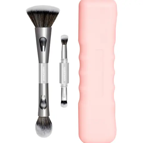 4 IN 1 Travel Makeup Brush by The Makeup Shack - Portable and Efficient