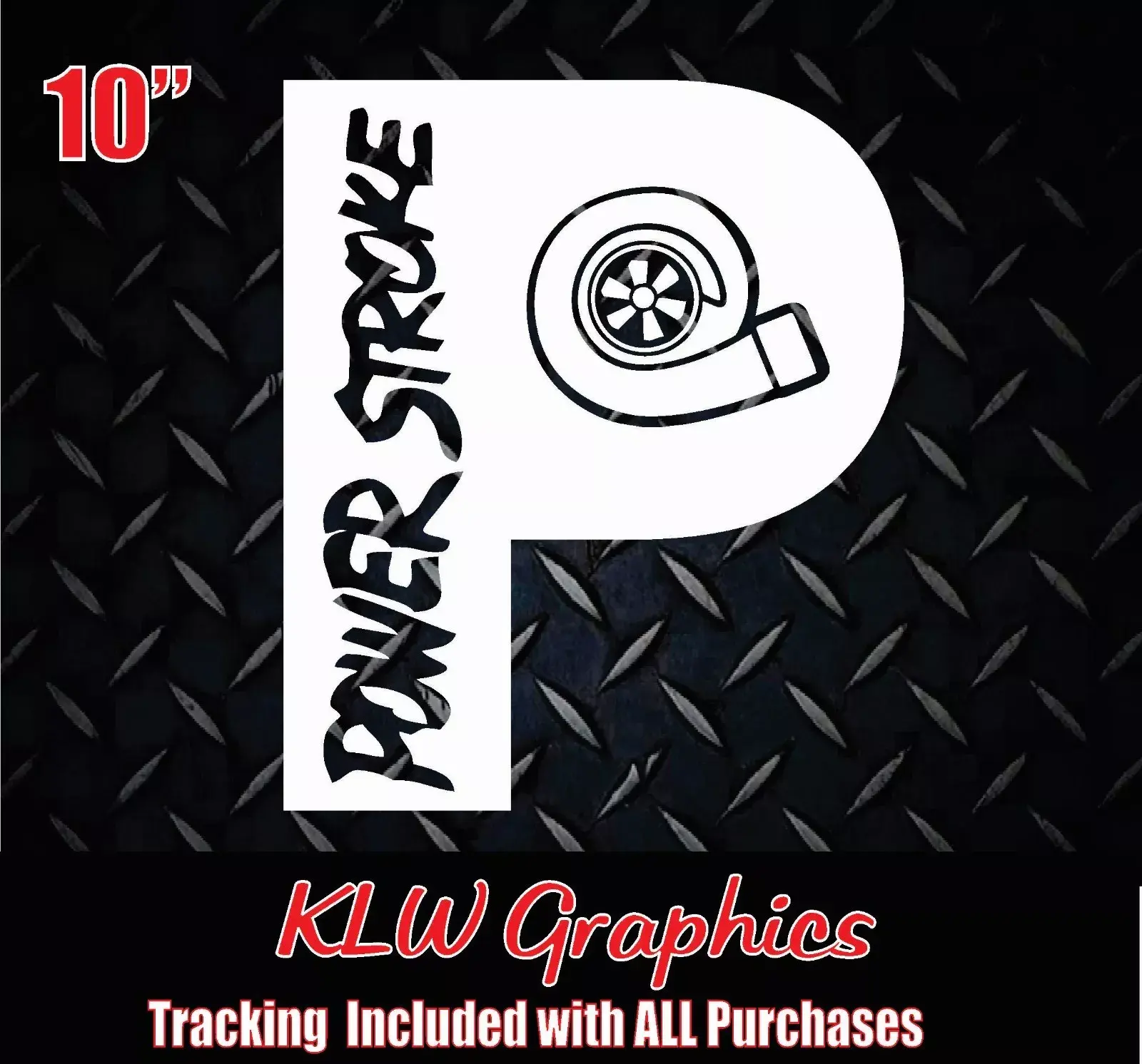 Powerstroke Turbo P Vinyl Decal Sticker Diesel Truck 7.3 2500