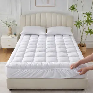 10cm Extra Thick Mattress Topper – Plush Soft Non-Memory Foam Bed Topper, Microfiber Breathable & Cooling Mattress Pad for Better Sleep, Back Comfort, Pressure Relief, Hot Sleepers, Dorms, Guest Beds, Twin/Full/Queen/King