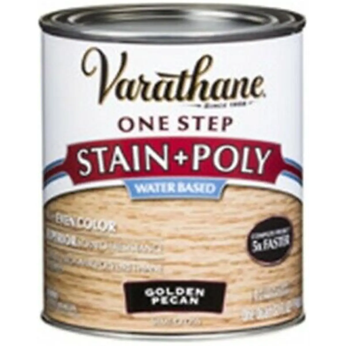 212 MAIN Varathane 336347 1-Step Stain-Poly Wood Coating, 1 Qt Semi-Gloss Golden Pecan Water-Based - Fast-Dry, Scratch-Resist Exterior Protection