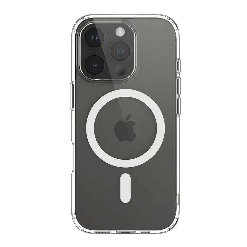 Transparent Magnetic Acrylic Phone Case for Iphone17/16/15/14/13/12,Compatible with Magsafe, Offering Shockproof Protection, Classic Hybrid Design.Anti-fall Decorative Phone Protector Cover, Shockproof Phone Protective Case