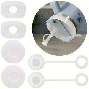 3pcs/6pcs Silicone Spill Proof Stopper, Accessories Compatible With Stanley Cup 1.0 40oz/ 30oz (1 Straw Cover Cap, 1 Round Leak Stopper, 1 Square Spill Stopper)