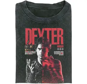 DEXTER T-SHIRT, Sweatshirt Cotton Unisex T-Shirt, Crew Neck, Size S- 4XL, Menswear Top, Womenswear Top Underwear Streetwear
