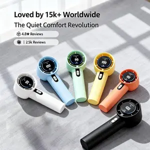 New Digital Display High-Speed Small Wind Cannon USB Rechargeable Portable Handheld Multi-Function Turbine Fan, Outdoor Use, Multifunctional Fan