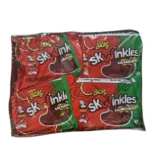 Skwinkles Salsagetti Watermelon Chewy Candy, 12-Piece Fruit Snack Bonbon Sweet