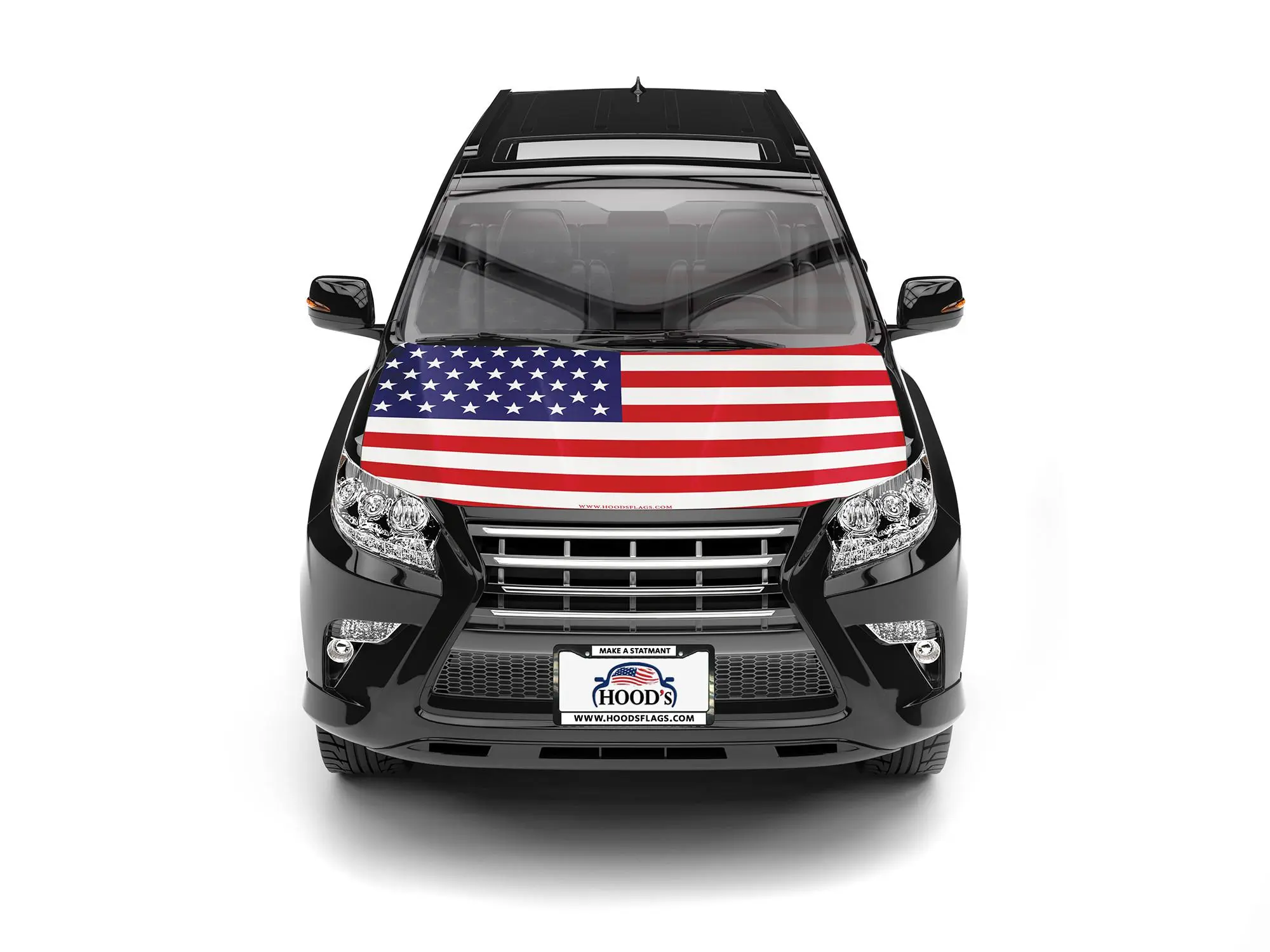 HOOD's Flags Premium American Flag Hood Cover – Stretchable, Weather-Resistant & Universal Fit