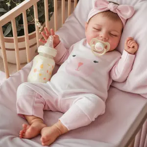 #Summervibes#DealsForYouDays BABESIDE Lifelike Reborn Baby Dolls 12/20Inch Sweet Smile Realistic Newborn Full-body Vinyl Sleeping baby Doll girl with Toy Accessories Gift Set for Kids Age 3+ Christmas Mother's Day Birthday