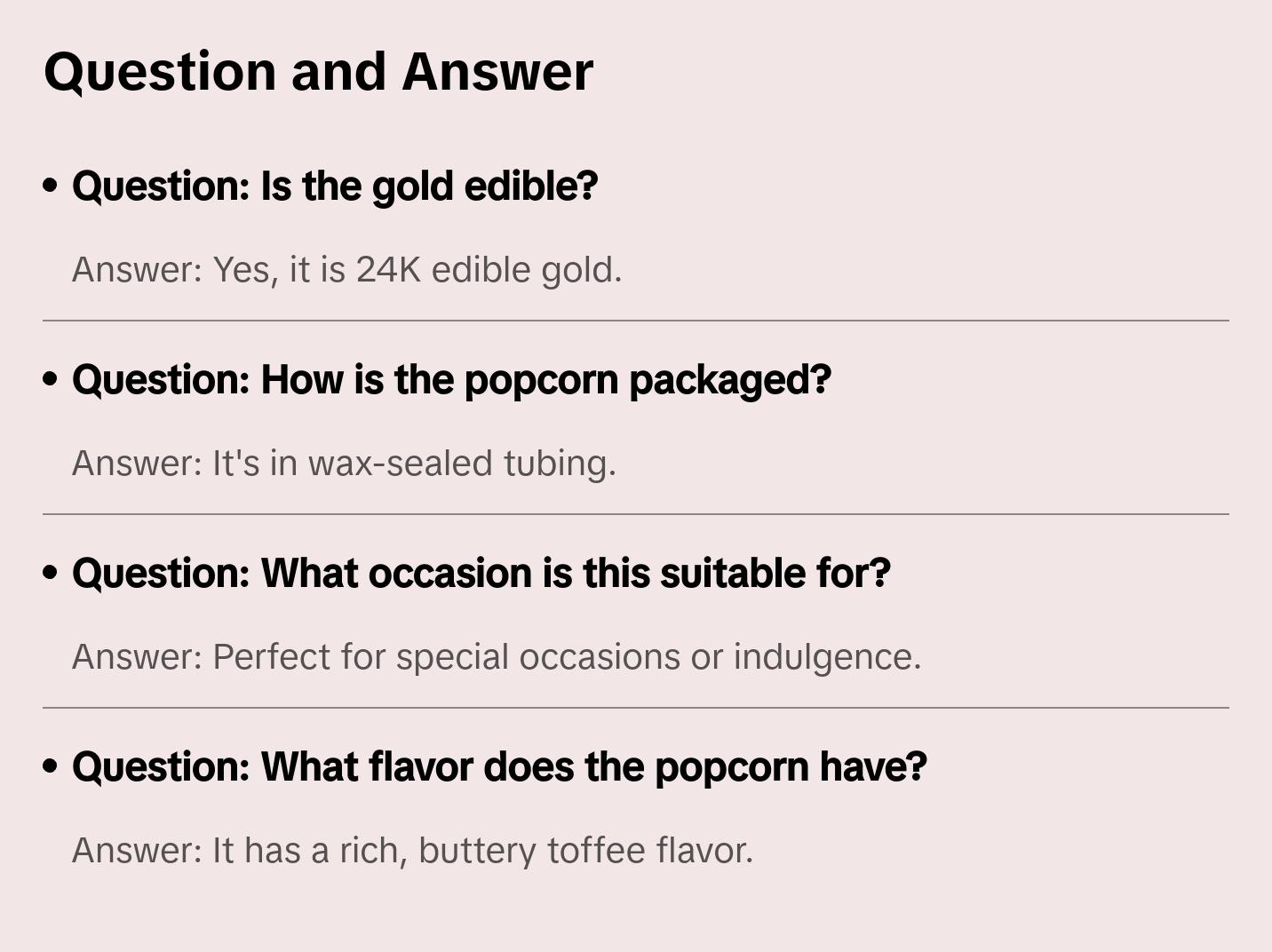 24K Gold Toffee Popcorn - 24k Gold-covered Toffee Popcorn