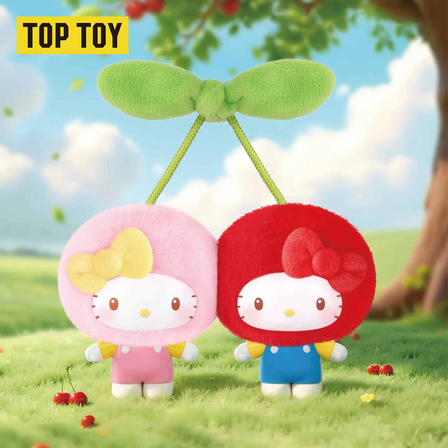 [back to school]TOPTOY Hello Kitty Fruit House Series Charm Blind Box. Vivid Fruit Themed Design, Delicate Small Doll Pendant, Lightweight for Backpack Hanging. Lovely Trendy Accessory And Sweet Surprise Gift For Girls And Hello Kitty Fans