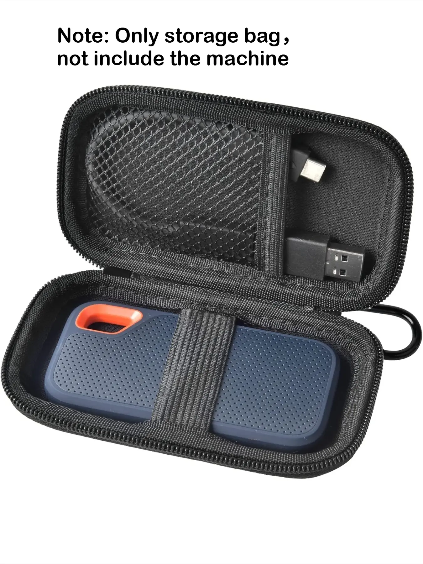 Hard Drive Storage Bag, Zipper Bag, Storage Pouch, Travel Storage for SanDisk 1TB 2TB 500GB, PRO Extreme Portable SSD, External Solid State Hard Drive Storage Holder for SDSSDE61/ SDSSDE60/ SDSSDE81/SDSSDE30 (Box Only)