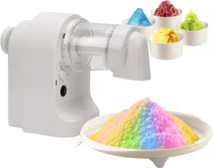 Electric Ice Shaver, Portable Electric Ice Crusher Machine, USB Rechargeable Rocking Ice Machine Slush Machine with Sorbet Tray, 4 Ice Molds Included, Summervibes