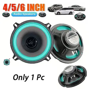 Car Speaker for Car and Home Audio System, 4/5/6.5 Inch Coaxial Stereo Speakers, Enhanced Audio Experience, Abs Material, No Ca Prop 65 Warning