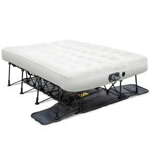 Ivation EZ-Bed Self Inflating Air Mattress with Built In Pump, Frame, Rolling Case & Auto Shut-Off