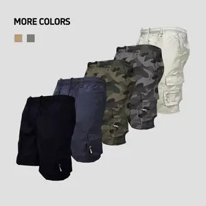 Men’s cargo shorts 3-pack, camouflage cargo shorts, outdoor tactical shorts, summer casual athletic shorts, loose elastic waistband, work hiking shorts
