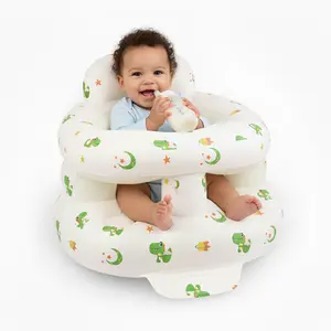 Inflatable Baby Chair for 3 Months & Up, Inflatable Seat Floor Chair with Built-in Air Pump, Infant Support Seat for Sitting & Learning to Sit, Full Surround Design, Easy to Clean