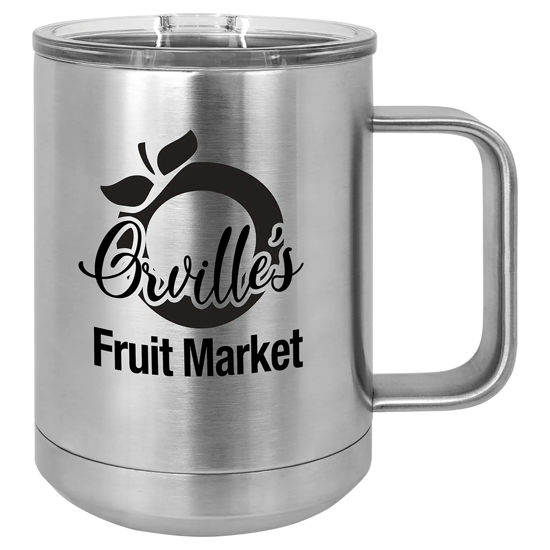 15 oz Vacuum Insulated Mug with Slider Lid – Custom Engraved Stainless Steel Coffee Mug – Personalized Polar Camel Drinkware – Hot & Cold Resistant