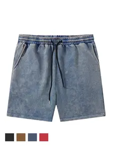 Men's Denim-effect Print Shorts, Regular Fit Casual Comfy Breathable Shorts for Summer, Men's Bottoms for Daily Wear, Cotton