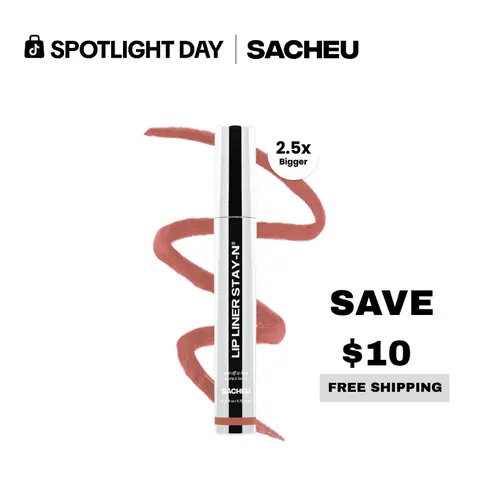 sacheu Jumbo Lip Liner STAY-N - Peel-Off Lip Liner Stain - All Day & Night Lip Liner with Hyaluronic Acid & Vitamin E - Long Lasting Formula - 0.3 fl oz / 8.75 ml