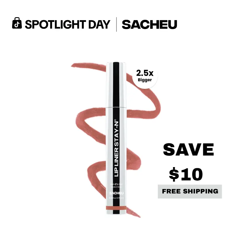 sacheu Jumbo Lip Liner STAY-N - Peel-Off Lip Liner Stain - All Day & Night Lip Liner with Hyaluronic Acid & Vitamin E - Long Lasting Formula - 0.3 fl oz / 8.75 ml