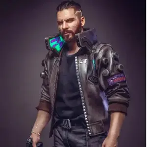Cyberpunk-2077 Brown Bomber Samurai Jacket