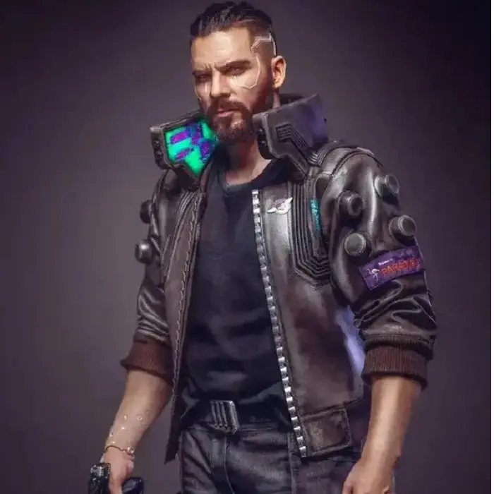 Cyberpunk-2077 Brown Bomber Samurai Jacket