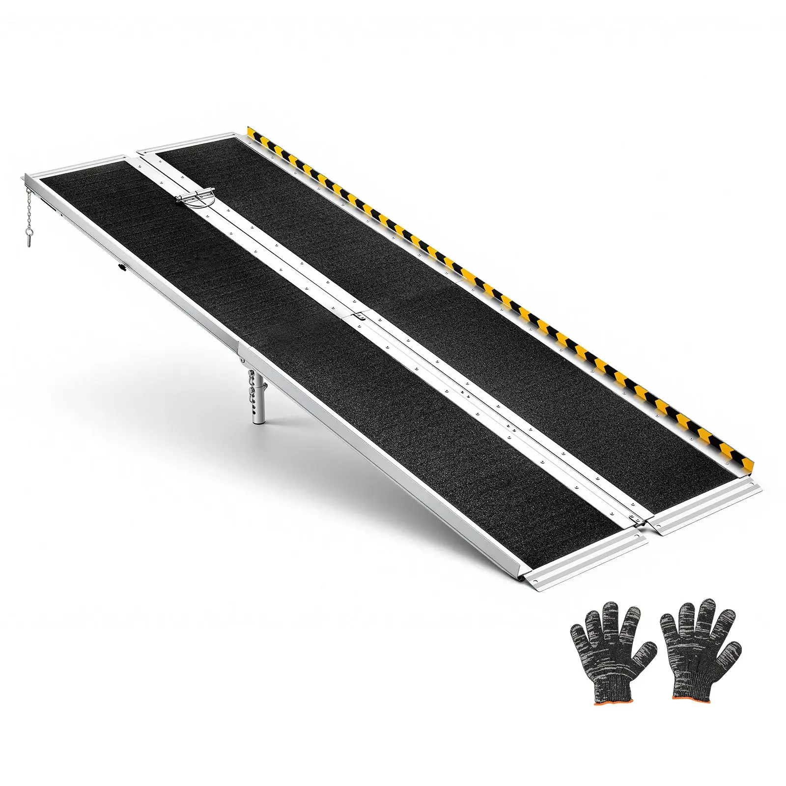 【Summerfinds】VEVOR Portable Wheelchair Ramp, 7FT, Non-Slip Aluminum Folding Handicap Ramp for Wheelchair, 800 lbs Capacity, Door Threshold Ramps for Home Steps, Stairs, Entry, Threshold, Doorways, Scooter, Curbs