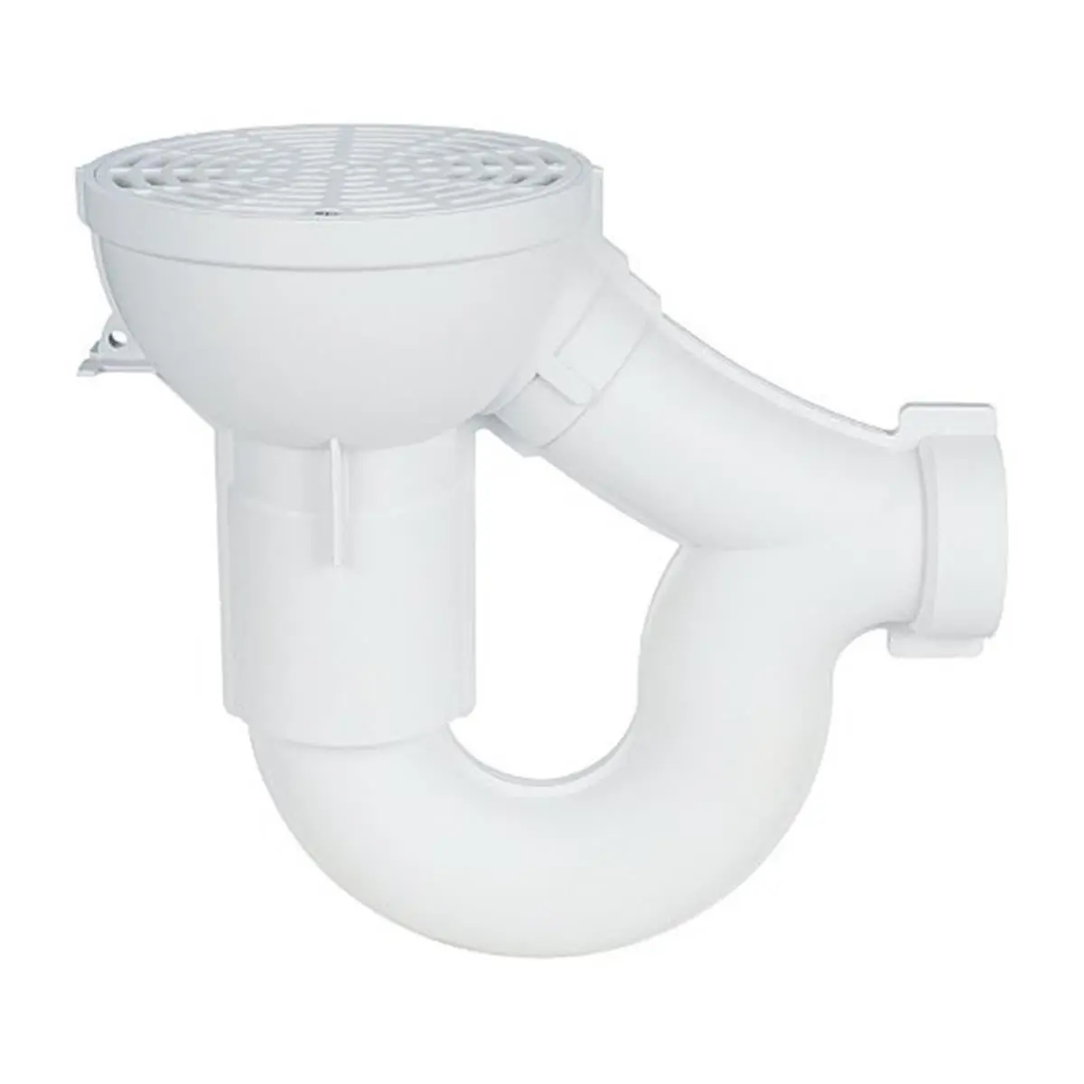 212 MAIN Sioux Chief 800-PPK 1-Piece 2-in. PVC Floor Drain with Poly Strainer, Plumbing Accessories for Concrete Floors, Efficient Water Drainage