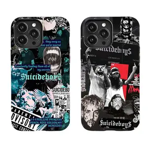 uicideboys dark rap collage phone case, compatible with iPhone 17-11 Pro Max/Plus and Samsung Galaxy S23-25.