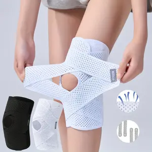 Elastic Strap Sports Knee Brace, Unisex Breathable Polyester Knee Support for Fitness Basketball, Ideal for All Kinds of  Sports
