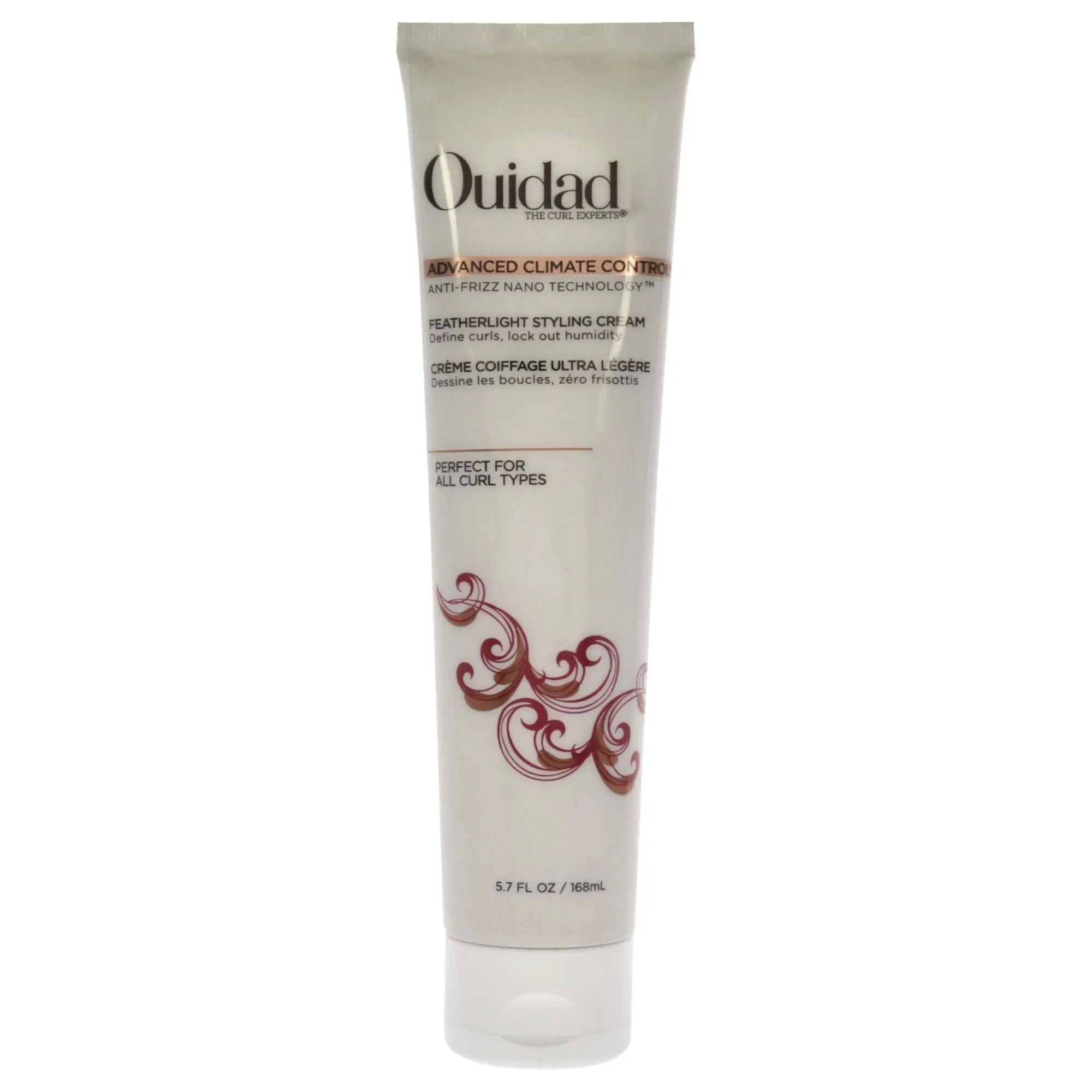 Ouidad Advanced Climate Control Featherlight Styling Cream - 5.7 fl oz Haircare Product for Unisex, Smooth Finish, Frizz Control, All Curl Types