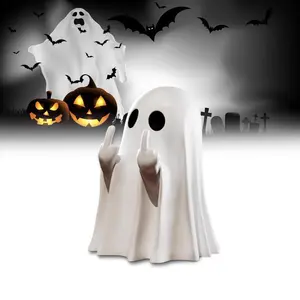 Cute Halloween Ghost Party Decoration, Yard Ornament, Desk Decor, Small Figurine, Perfect for Home Office, Spooky Season Accessories