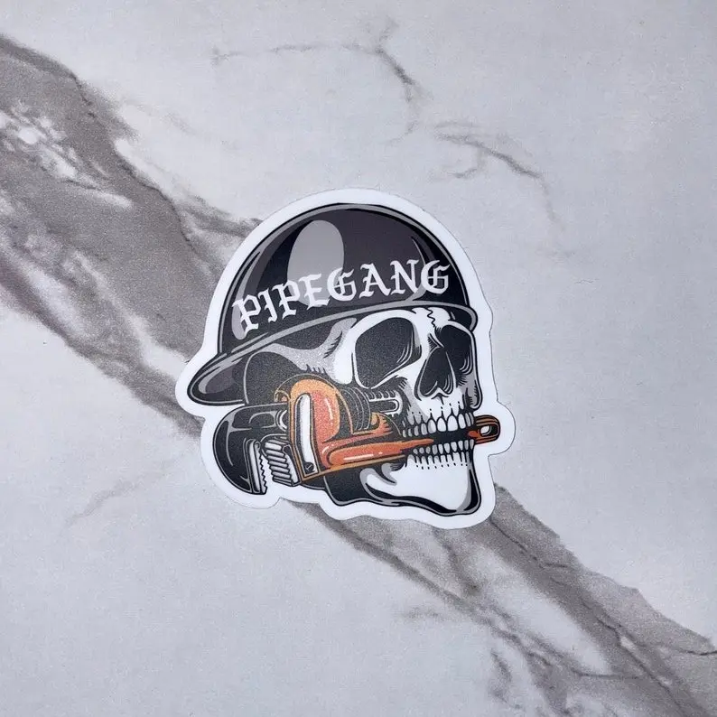 PIPEFITTER Welder, PLUMBER, PIPELINE Hard Hat Stickers, Blue collar Sticker, Hard Hat Stickers For Men