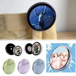 1.7 Inch HD Smart Badge, Bluetooth-compatible 6.0, 30 Hour Battery, Dynamic Color Lights, DIY Anime Personal Display, Gift Accessory