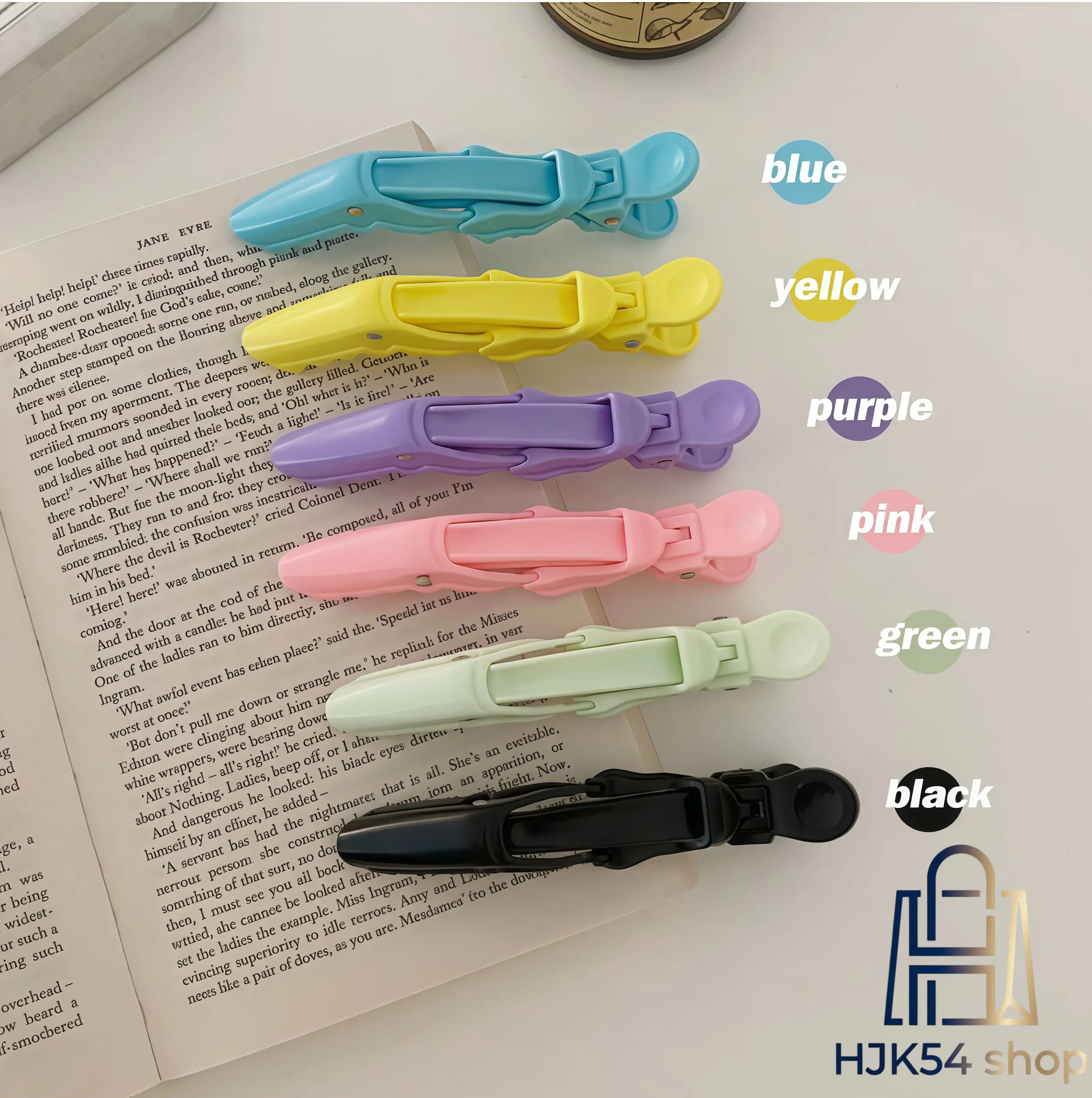 6PCS Alligator Hair Clips for Women, Non-Slip Duck Bill Hair Clips, Salon Hair Sectioning Clips for Styling, Colored Alligator Clips for Hair Cutting, DIY Hairstyle, Makeup and Daily Use