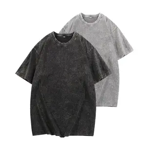 Holafish Men's T-Shirts Classic Vintage Solid Oversized TShirt Cotton Baggy Casual Tees Gym Workout Tops Unisex Acid Wash Loose Fit Short Sleeve