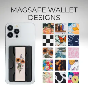 MAGSAFE WALLET DESIGNS - Magnetic Phone Grip Handle with Kickstand, Card Holder, Removable Grip Accessory for Phone, Wireless Charging Compatible Smartphone Cellphone