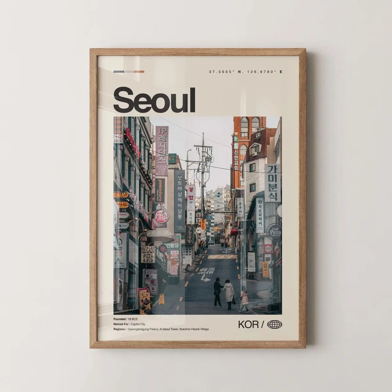 Seoul South Korea Wall Art N Seoul Tower Bukchon Hanok Village Print 3